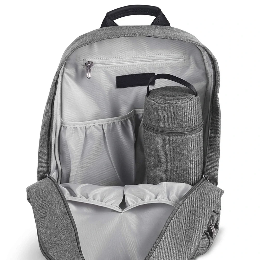 Uppababy Changing Backpack. Finn (Deep Sea/Chestnut Leather - Picture 2 of 7